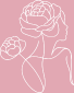 Logo illustré en trait fin d'une rose, identité visuelle de Myriam-Marie, sophrologue dans le Var